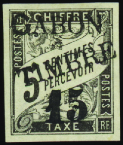 N°11 15 sur 5c noir nsg TB