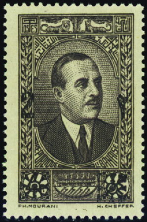 N°180b surcharge noire neuf ** TB