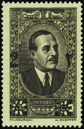 N°180b surcharge noire neuf ** TB