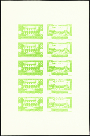 N°187 + PA 85 feuillet gommé de 10 timbres en vert