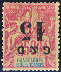 N°47a surcharge renversée neuf * TB