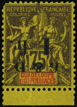 N°49 surcharge renversée type X  1 et Fr espacés (