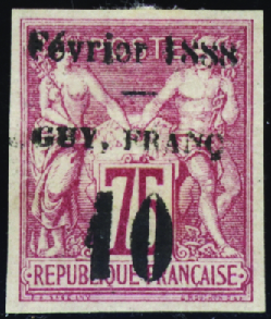 N°9a 10c sur 75c carmin neuf * TB