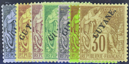 N°16/17/18/19/20/22/23  7 valeurs neuf * TB