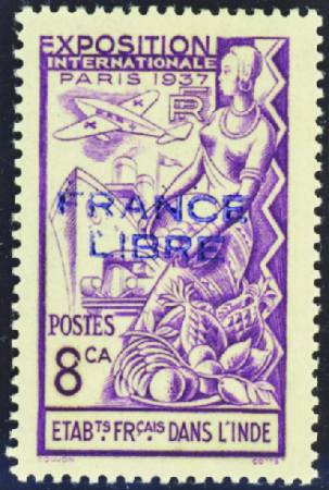 N°156c 8ca violet surcharge bleue neufs * TB