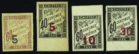 TAXE N°1/4  4 valeurs nsg TB