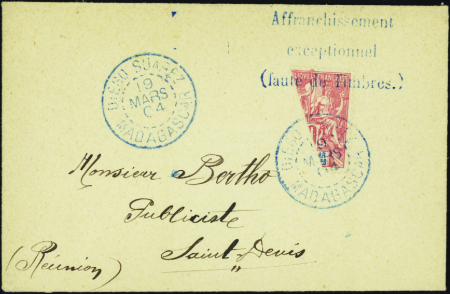 N°78B moitié de 10c sur lettre obl TB