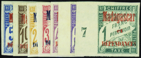 TAXE N°1/7  7 valeurs neufs * TB