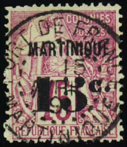 N°18 15c sur 75c obl TB