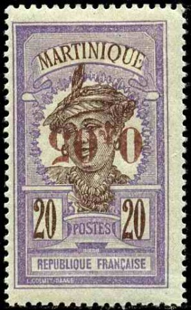 N°106a surcharge renversée neufs * TB