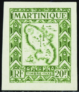 TAXE N°27/36  10 valeurs non dentelées neufs ** TB