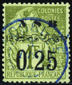 N°15 025 sur 1f olive obl TB