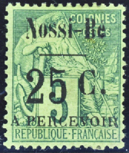 TAXE N°10 25c sur 5c vert neufs * TB