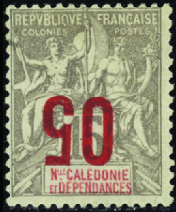 N°105a 05 sur 15c surcharge renversée neufs * TB