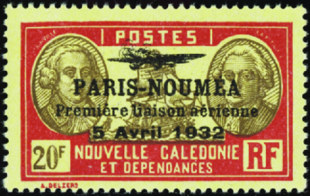 POSTE AERIENNE N°3/28 Paris-Nouméa 26 valeurs neuf