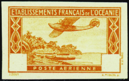 POSTE AERIENNE N°1 Orange sans la valeur non dente