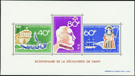 BLOCS-FEUILLETS N°1 Découverte de Tahiti neuf **, 