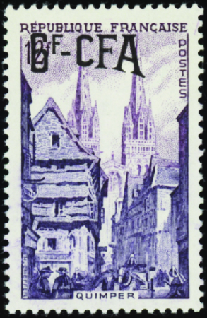 N°313 6f sur 12f Quimper essai de surcharge neufs