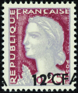 N°350 Surcharge à cheval neufs ** TB