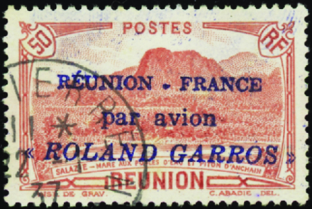 N°1 50c rouge Roland Garros obl TB