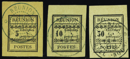 TAXE N°1/2/3 3 valeurs obl TB