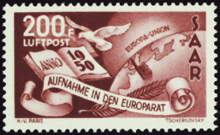 POSTE AERIENNE N°13 200F Conseil de l'Europe neuf