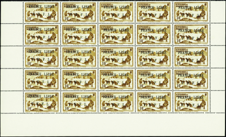 N°250 10c brun-jaune feuille de 25 timbres neufs *