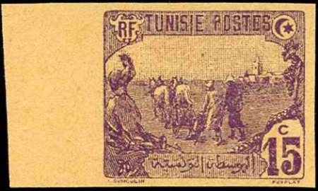 N°33 15c violet non dentelé nsg TB