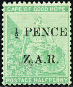 N°1/2p sur 1/2p vert neuf * TB