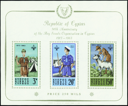 BLOCS-FEUILLETS N°1 Mouvement scout à Chypre neuf