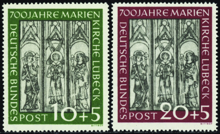 N°25/26 Cathédrale de Lübeck 2 valeurs neuf ** TB