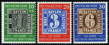 N°76/78 centenaire du timbre 3 valeurs neuf ** TB