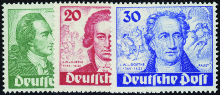 N°51/53 Goethe 3 valeurs neuf ** TB