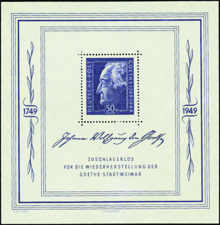 BLOCS-FEUILLETS N°1 Goethe, neuf **, TB