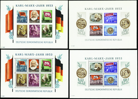 BLOCS-FEUILLETS N°2/2a/3/3a Karl Marx 4 blocs, neu