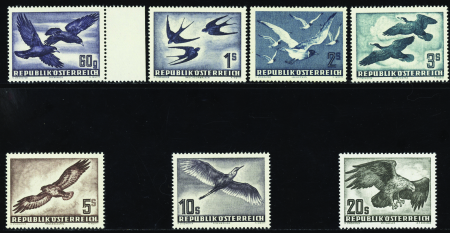 N°54/60 oiseaux 7 valeurs neuf ** TB