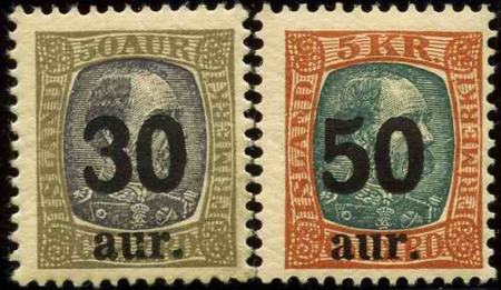 N°113/114 2 valeurs surchargées neuf ** TB