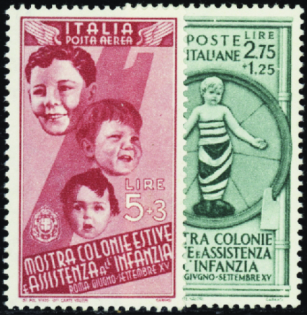 N°386/395 + PA 96/101 colonies de vacances neuf *