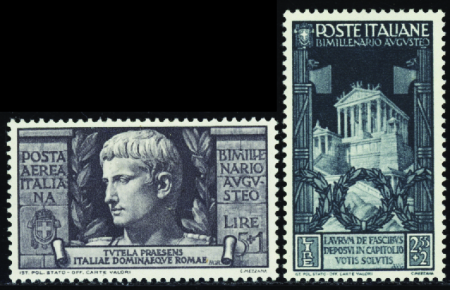 N°396/405 + PA 102/106 l'empereur Auguste 13 valeu