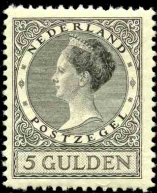 N°153 5 gulden gris-noir neuf * TB