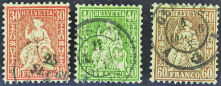 N°38/39/40 3 valeurs obl TB