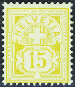 N°62 15c jaune neuf * TB