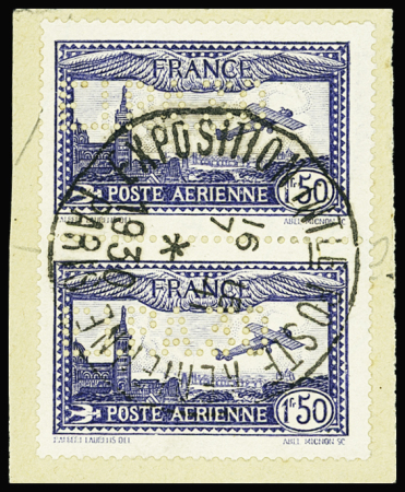 N°6c 1f50 outremer perforé EIPA 30 oblitéré de l'exposition