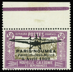 POSTE AERIENNE N°1 et 2 Paris-Nouméa, le n°1 ** et