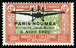 POSTE AERIENNE N°1 et 2 Paris-Nouméa, le n°1 ** et