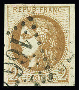 N°40B 2c brun-rouge, obl. GC Hauteville-Lompnes (Ain),