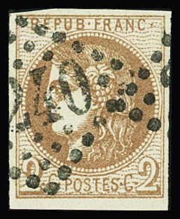 N°40B 2c brun-rouge obl. GC, TB. Signé Scheller