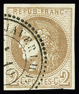 N°40Bb 2c marron Report 2, obl. CaD Type 24 Javerlhac