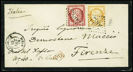 BEYROUTH France n°37+48 40c Siège +80c Cérès obl. GC