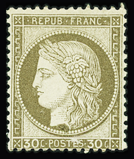 N°56 30c brun, neuf *, TB. Signé Calves